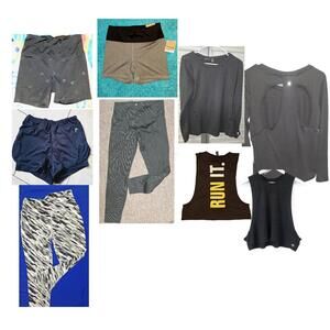 7 PC Running Shorts Leggings Women Medium Gym Fitness Zella Reebok Head Reel